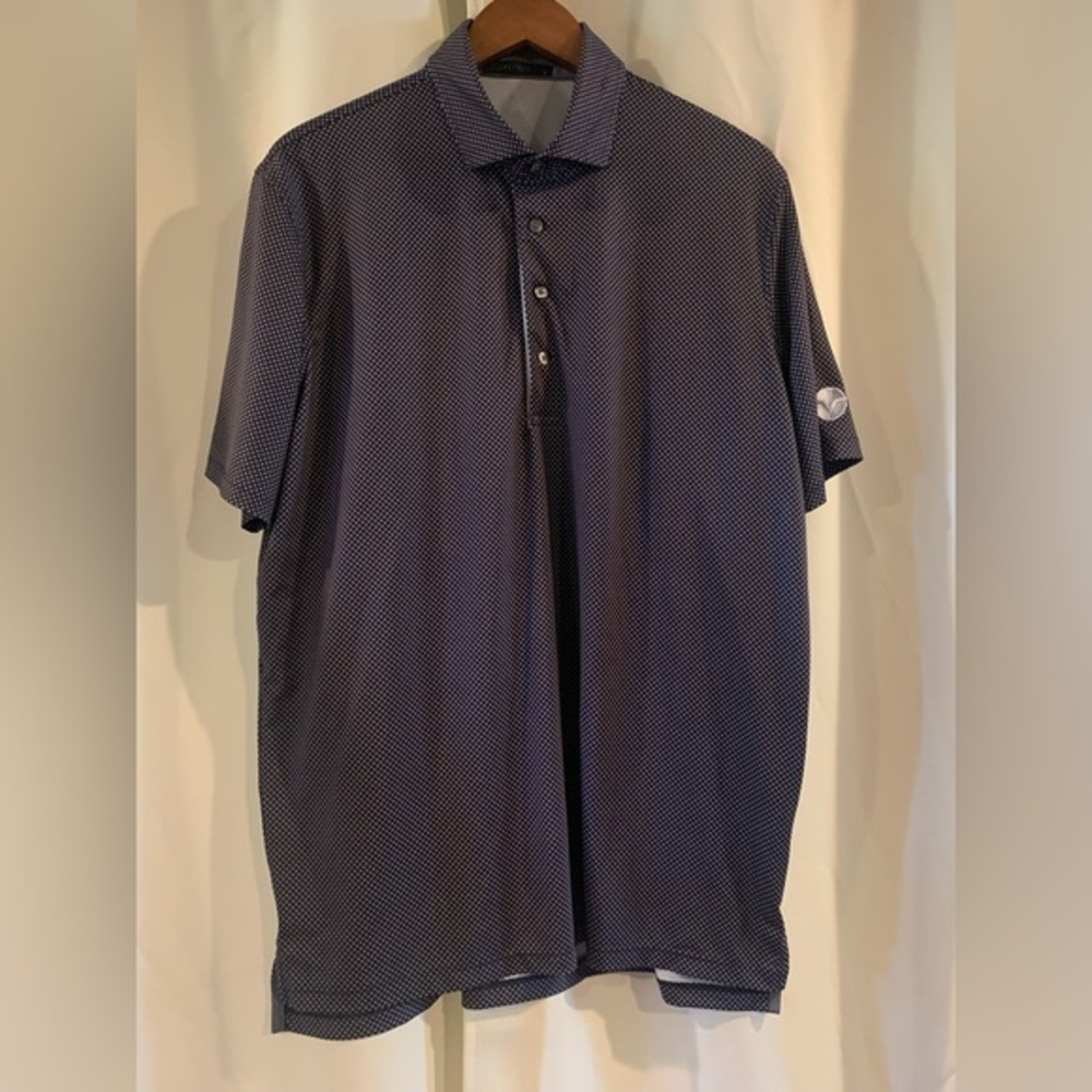 GREYSON -‎ Polka Dot Embroidered Logo Mens Large Polo Shirt